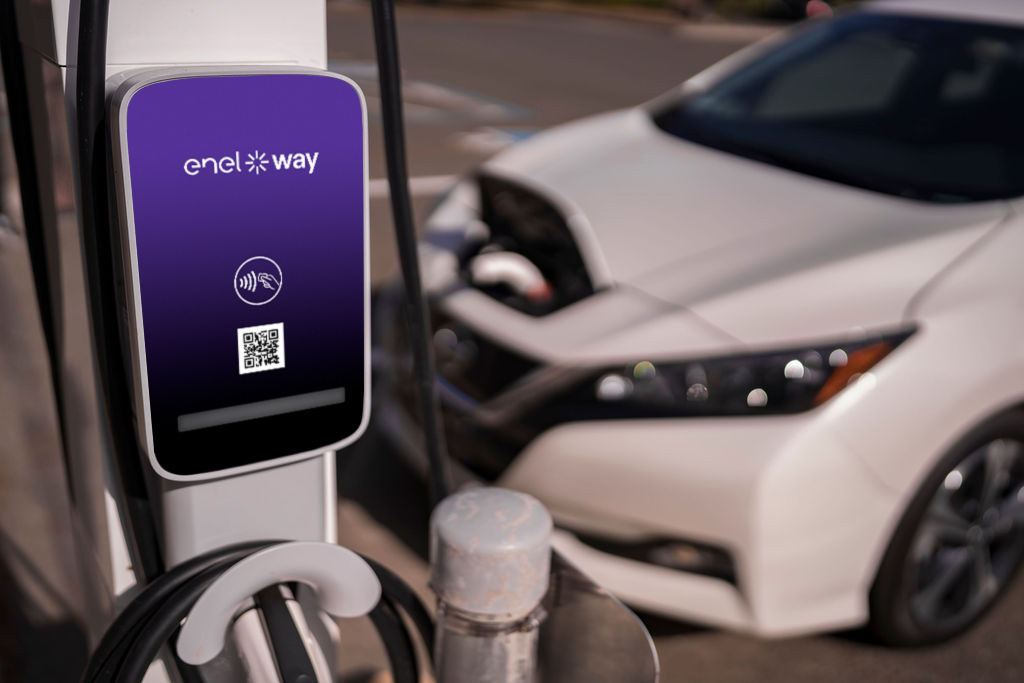 Nissan LEAF being charged by JuiceBox Pro