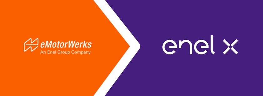 eMotorweks logo and enelx logo